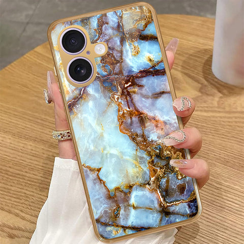iPhone 17 - Colorful Marble Series - HQ Premium Shine Durable Golden Electroplate Case