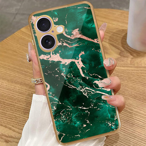 iPhone 17 - Colorful Marble Series - HQ Premium Shine Durable Golden Electroplate Case