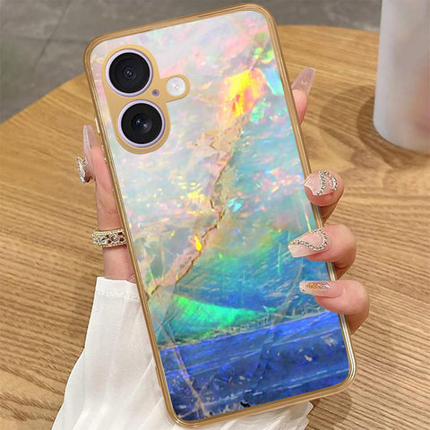 iPhone 17 - Colorful Marble Series - HQ Premium Shine Durable Golden Electroplate Case