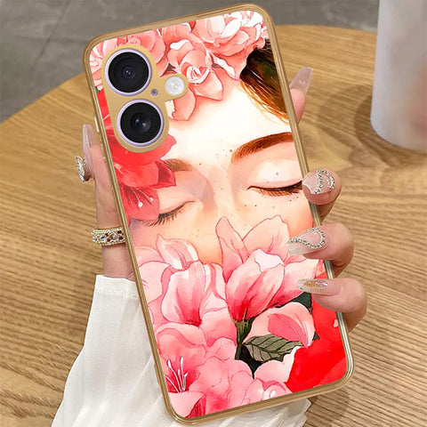 iPhone 17 - Floral Series - HQ Premium Shine Durable Golden Electroplate Case