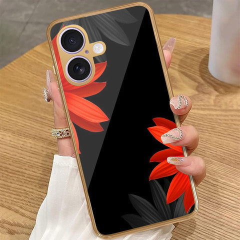 iPhone 17 - Floral Series 2 - HQ Premium Shine Durable Golden Electroplate Case