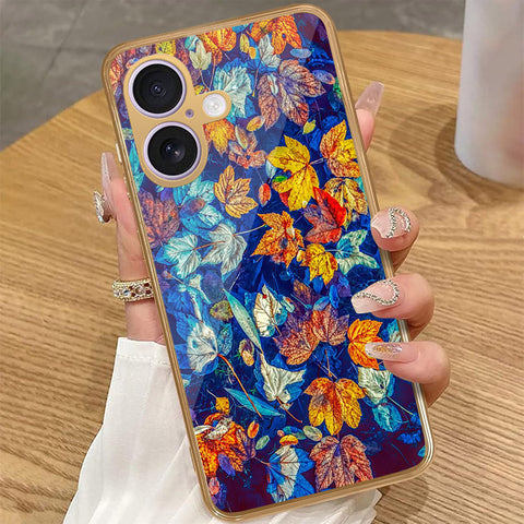 iPhone 17 - Floral Series 2 - HQ Premium Shine Durable Golden Electroplate Case