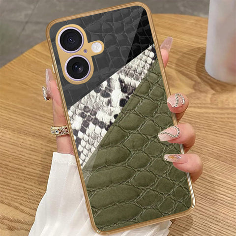 iPhone 16 - Printed Skins Series - HQ Premium Shine Durable Golden Electroplate Case