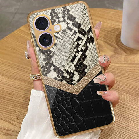 iPhone 17 - Printed Skins Series - HQ Premium Shine Durable Golden Electroplate Case