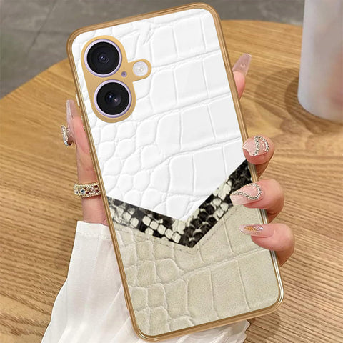 iPhone 16 Plus - Printed Skins Series - HQ Premium Shine Durable Golden Electroplate Case