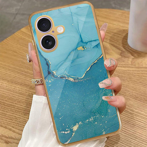 iPhone 16 - Mystic Marble Series - HQ Premium Shine Durable Golden Electroplate Case