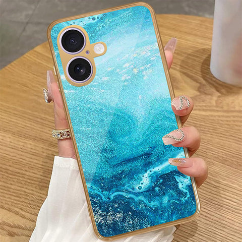 iPhone 16 Plus - Mystic Marble Series - HQ Premium Shine Durable Golden Electroplate Case