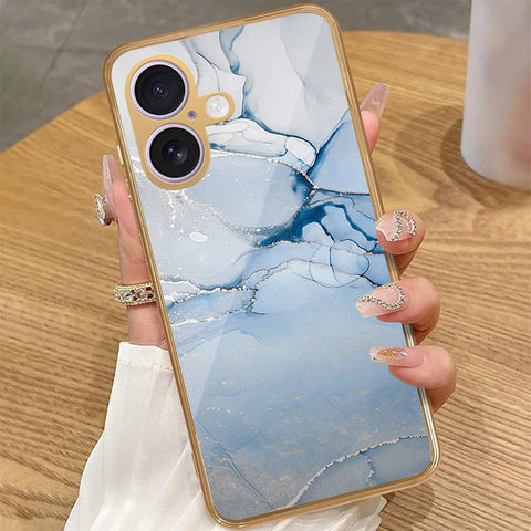 iPhone 16 Plus - Mystic Marble Series - HQ Premium Shine Durable Golden Electroplate Case