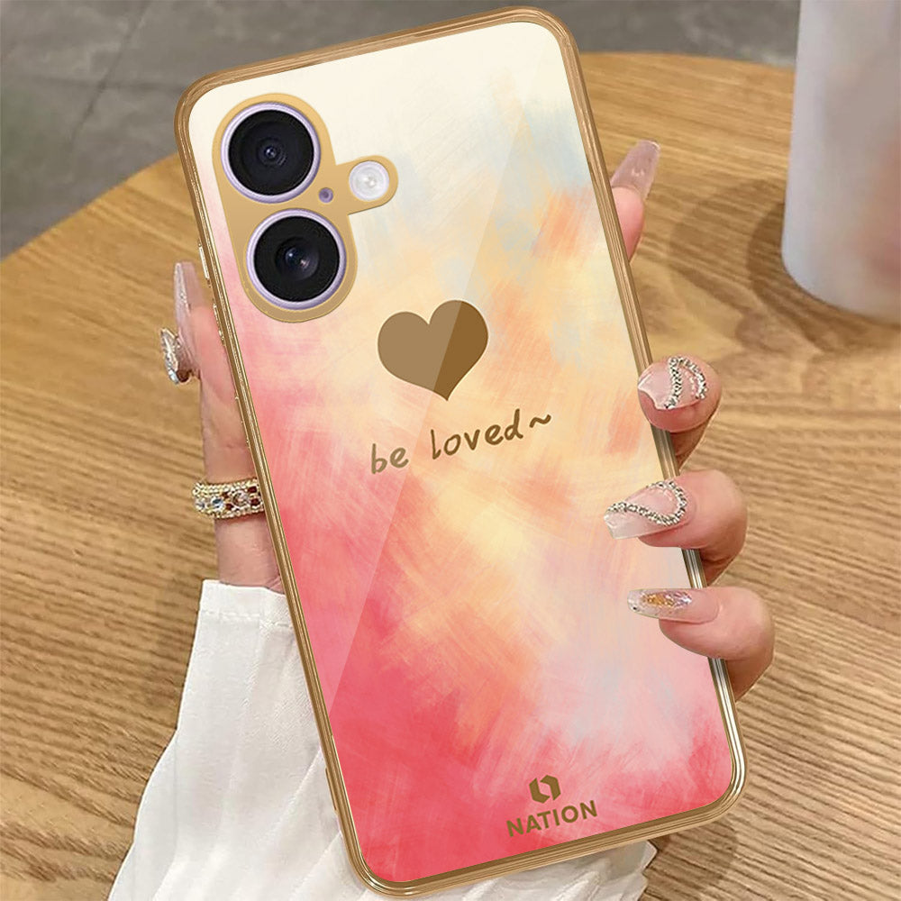 iPhone 16 - Onation Heart Series - HQ Premium Shine Durable Golden Electroplate Case