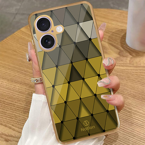 iPhone 16 Plus - Onation Pyramid Series - HQ Premium Shine Durable Golden Electroplate Case