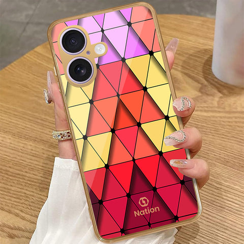 iPhone 16 Plus - Onation Pyramid Series - HQ Premium Shine Durable Golden Electroplate Case