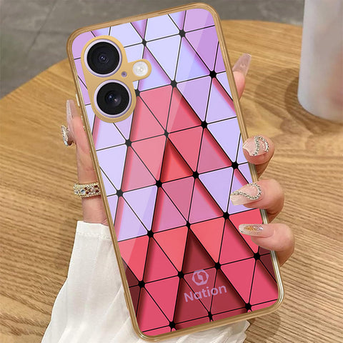 iPhone 17 - Onation Pyramid Series - HQ Premium Shine Durable Golden Electroplate Case