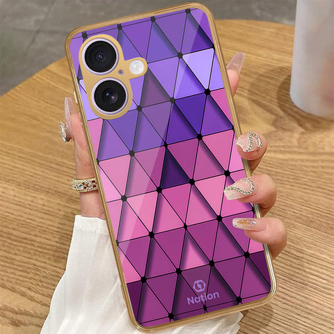 iPhone 16 - Onation Pyramid Series - HQ Premium Shine Durable Golden Electroplate Case