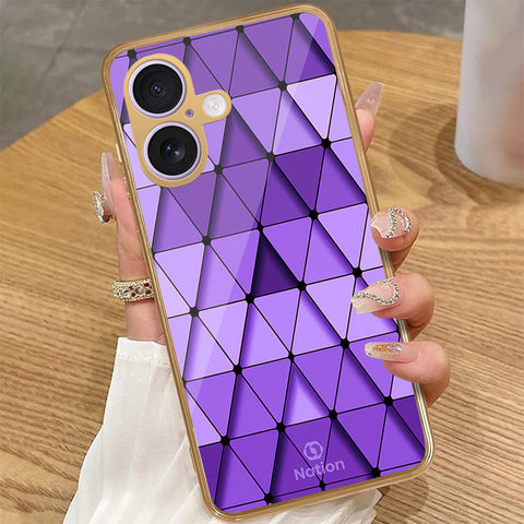 iPhone 17 - Onation Pyramid Series - HQ Premium Shine Durable Golden Electroplate Case