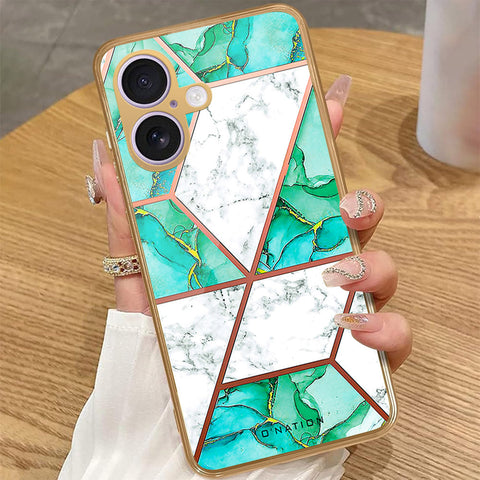 iPhone 16 Plus - O'Nation Shades of Marble Series - HQ Premium Shine Durable Golden Electroplate Case