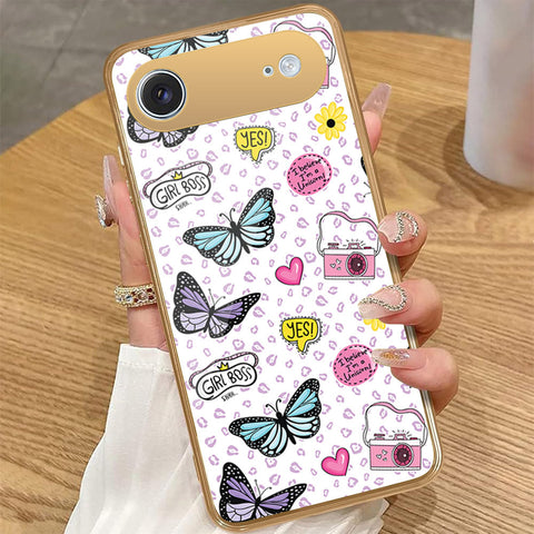 iPhone 17 Air - Vanilla Dream Series - HQ Premium Shine Durable Golden Electroplate Case