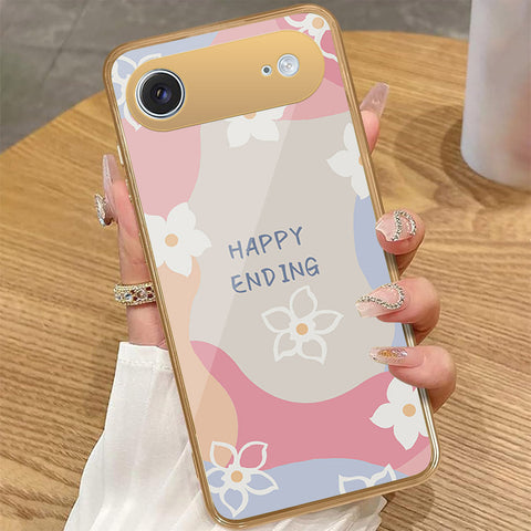 iPhone 17 Air - Happy Series - HQ Premium Shine Durable Golden Electroplate Case