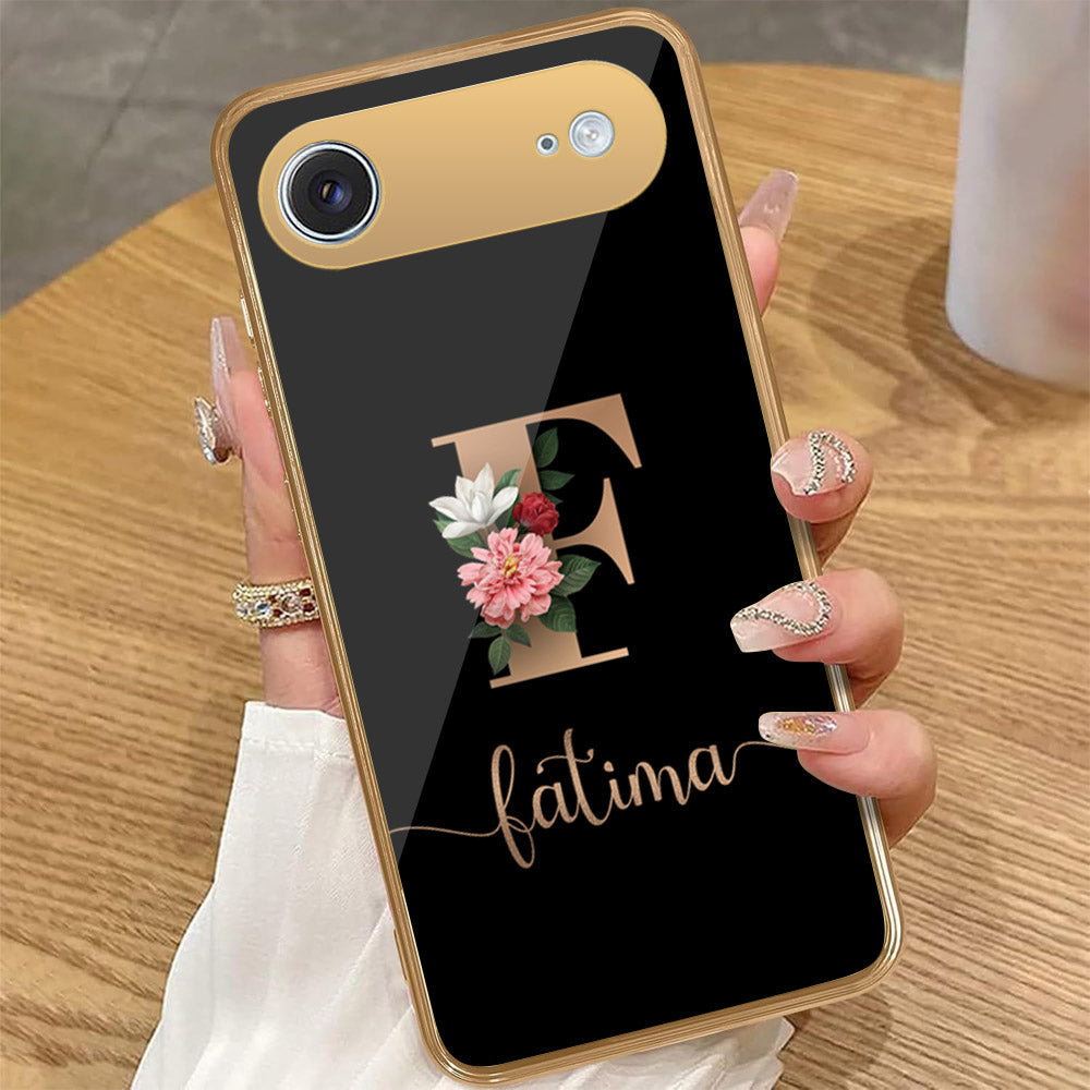 iPhone 17 Air - Personalized Alphabet Series - HQ Premium Shine Durable Golden Electroplate Case
