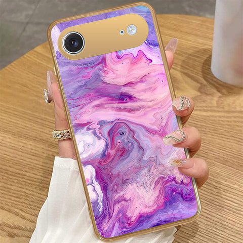 iPhone 17 Air - Colorful Marble Series - HQ Premium Shine Durable Golden Electroplate Case