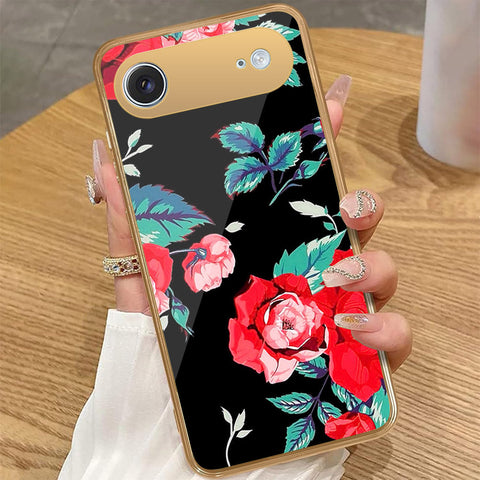 iPhone 17 Air - Floral Series - HQ Premium Shine Durable Golden Electroplate Case