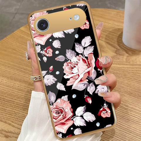 iPhone 17 Air - Floral Series - HQ Premium Shine Durable Golden Electroplate Case