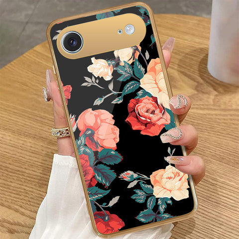 iPhone 17 Air - Floral Series 2 - HQ Premium Shine Durable Golden Electroplate Case