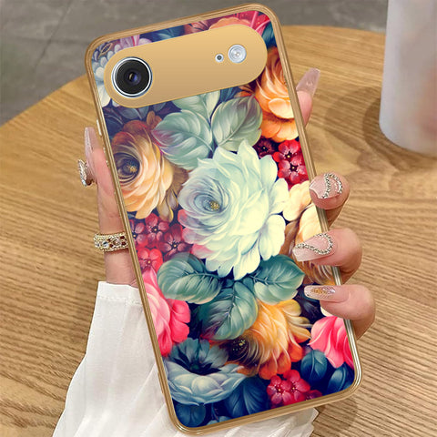 iPhone 17 Air - Floral Series 2 - HQ Premium Shine Durable Golden Electroplate Case
