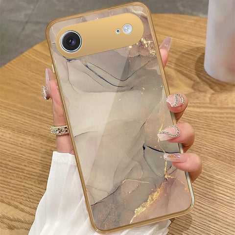 iPhone 17 Air - Mystic Marble Series - HQ Premium Shine Durable Golden Electroplate Case