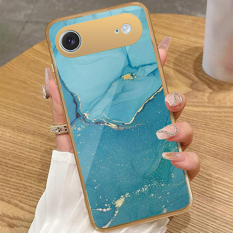 iPhone 17 Air - Mystic Marble Series - HQ Premium Shine Durable Golden Electroplate Case