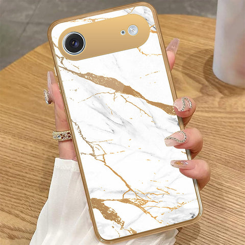 iPhone 17 Air - Mystic Marble Series - HQ Premium Shine Durable Golden Electroplate Case