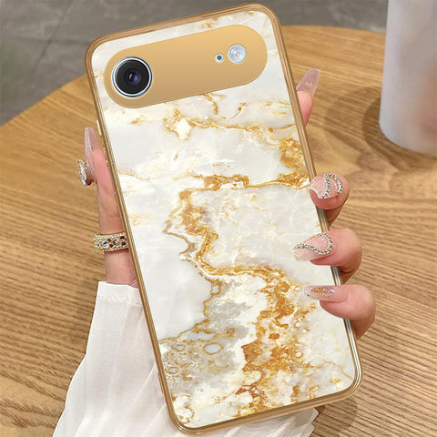 iPhone 17 Air - Mystic Marble Series - HQ Premium Shine Durable Golden Electroplate Case