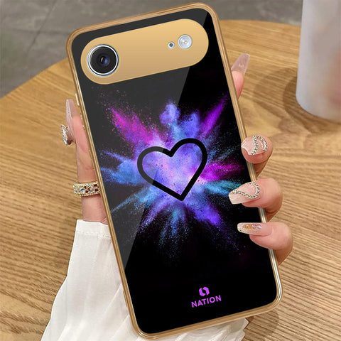 iPhone 17 Air - Onation Heart Series - HQ Premium Shine Durable Golden Electroplate Case