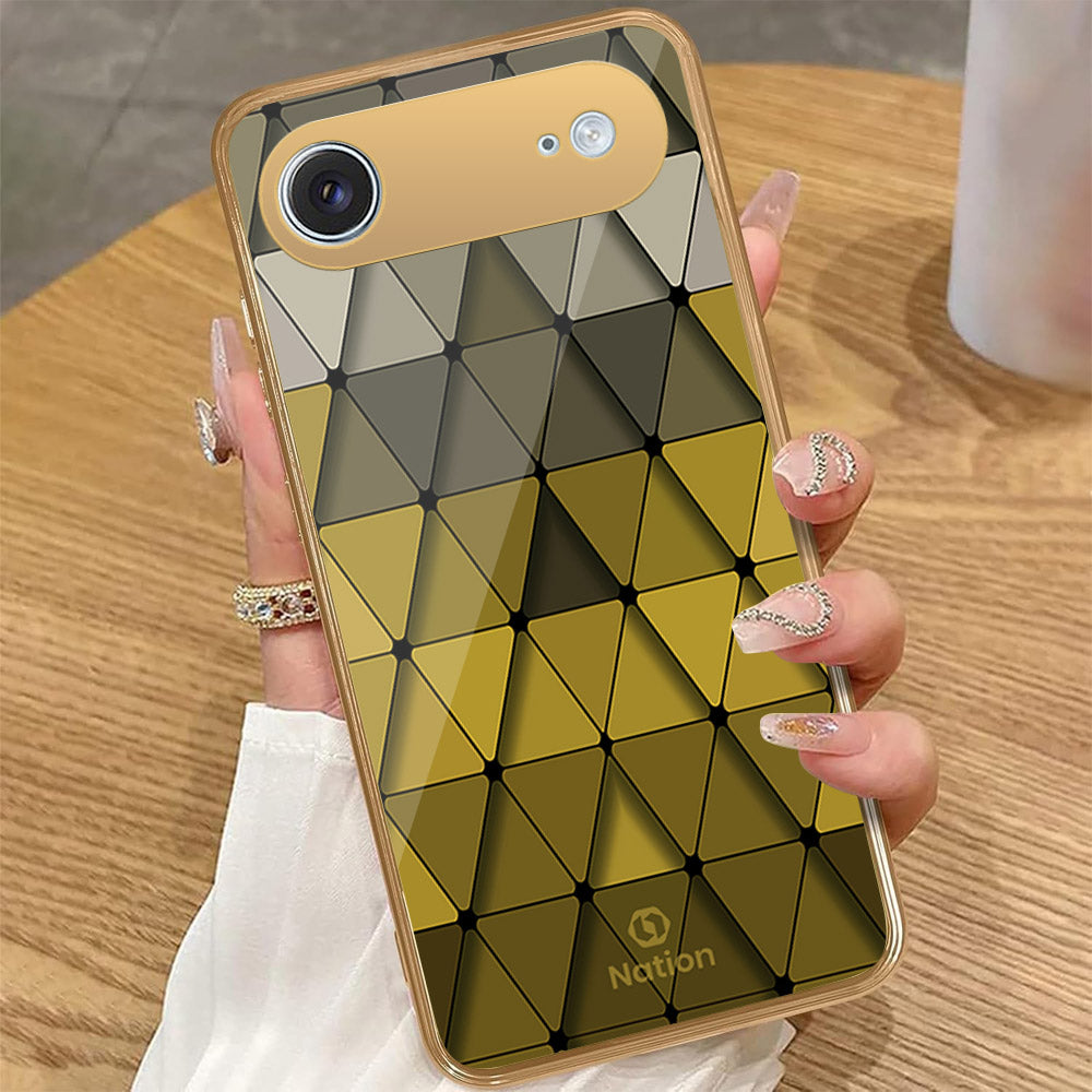 iPhone 17 Air - Onation Pyramid Series - HQ Premium Shine Durable Golden Electroplate Case
