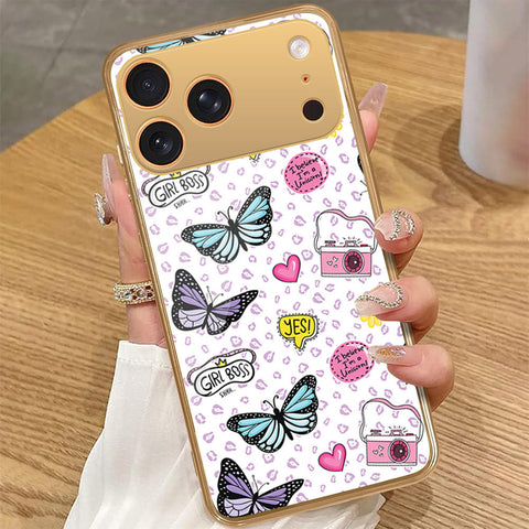 iPhone 17 Pro Max - Vanilla Dream Series - HQ Premium Shine Durable Golden Electroplate Case