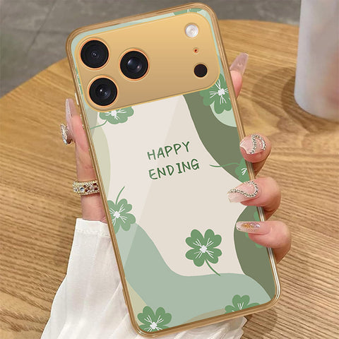 iPhone 17 Pro Max - Happy Series - HQ Premium Shine Durable Golden Electroplate Case