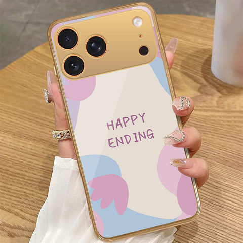 iPhone 17 Pro Max - Happy Series - HQ Premium Shine Durable Golden Electroplate Case