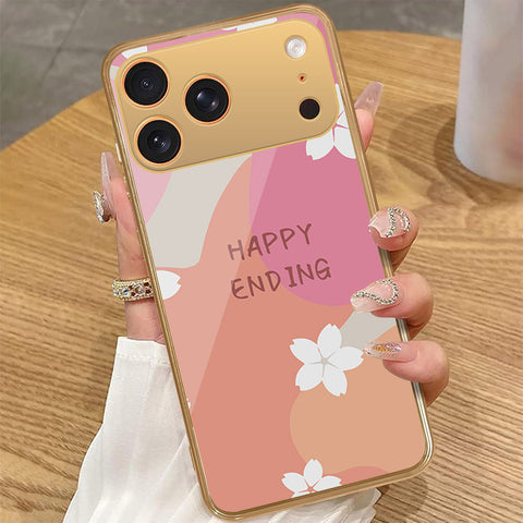 iPhone 17 Pro Max - Happy Series - HQ Premium Shine Durable Golden Electroplate Case