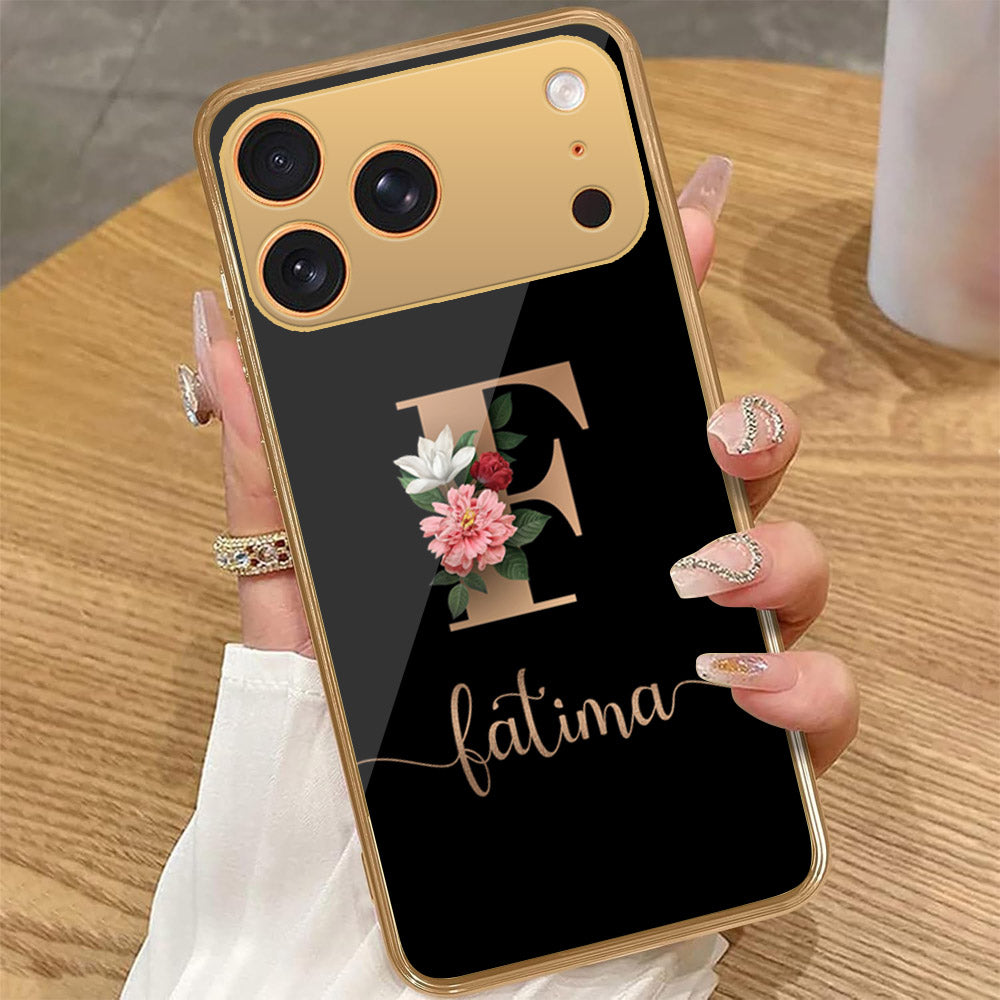 iPhone 17 Pro Max - Personalized Alphabet Series - HQ Premium Shine Durable Golden Electroplate Case