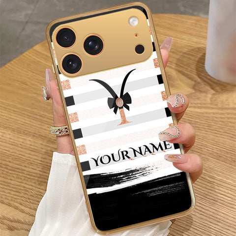 iPhone 17 Pro Max - Personalized Alphabet Series - HQ Premium Shine Durable Golden Electroplate Case