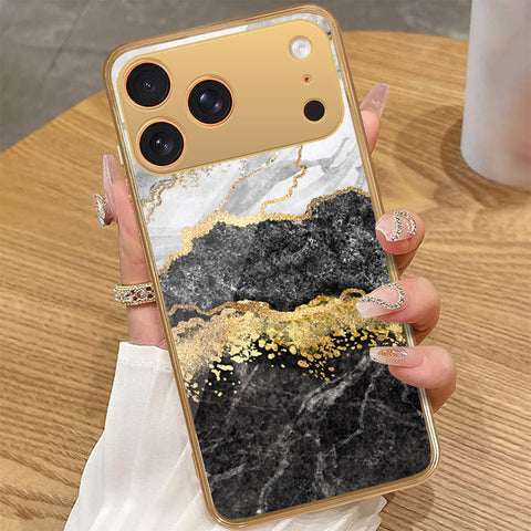 iPhone 17 Pro Max - Colorful Marble Series - HQ Premium Shine Durable Golden Electroplate Case