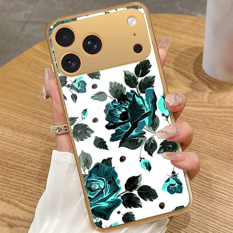 iPhone 17 Pro Max - Floral Series - HQ Premium Shine Durable Golden Electroplate Case