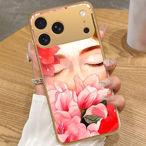 iPhone 17 Pro Max - Floral Series - HQ Premium Shine Durable Golden Electroplate Case