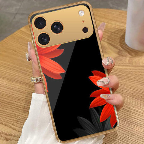 iPhone 17 Pro Max - Floral Series 2 - HQ Premium Shine Durable Golden Electroplate Case