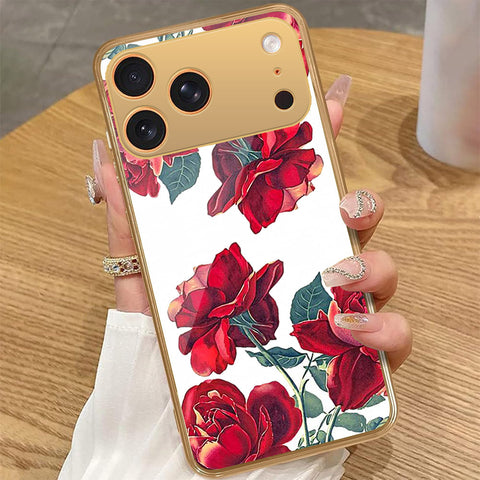 iPhone 17 Pro Max - Floral Series 2 - HQ Premium Shine Durable Golden Electroplate Case