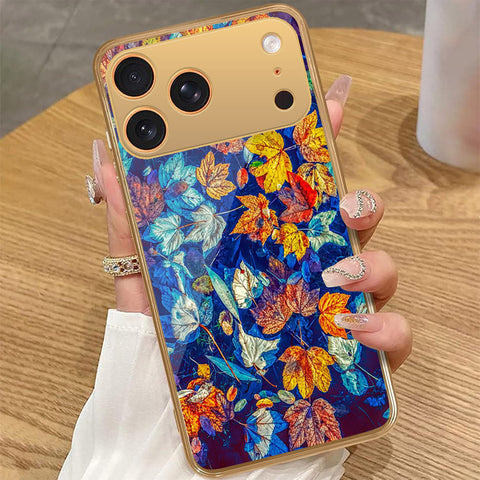 iPhone 17 Pro Max - Floral Series 2 - HQ Premium Shine Durable Golden Electroplate Case