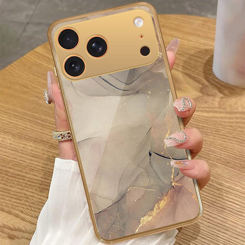 iPhone 17 Pro Max - Mystic Marble Series - HQ Premium Shine Durable Golden Electroplate Case