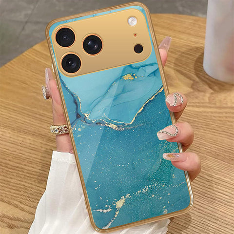 iPhone 17 Pro Max - Mystic Marble Series - HQ Premium Shine Durable Golden Electroplate Case