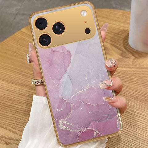 iPhone 17 Pro Max - Mystic Marble Series - HQ Premium Shine Durable Golden Electroplate Case