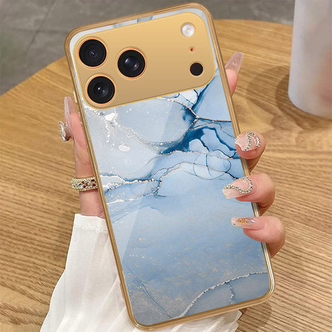 iPhone 17 Pro Max - Mystic Marble Series - HQ Premium Shine Durable Golden Electroplate Case