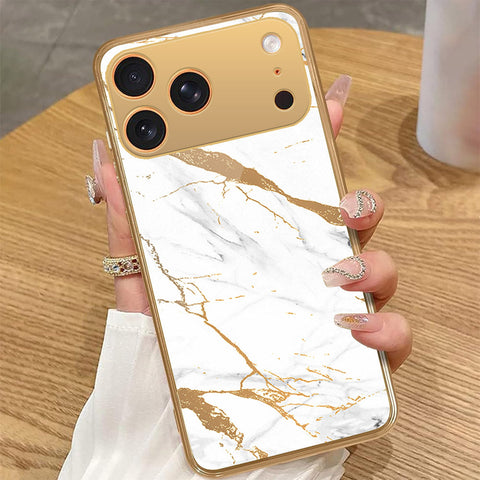 iPhone 17 Pro Max - Mystic Marble Series - HQ Premium Shine Durable Golden Electroplate Case